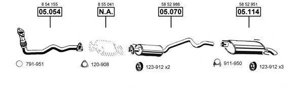 ASMET OP050670 Exhaust System